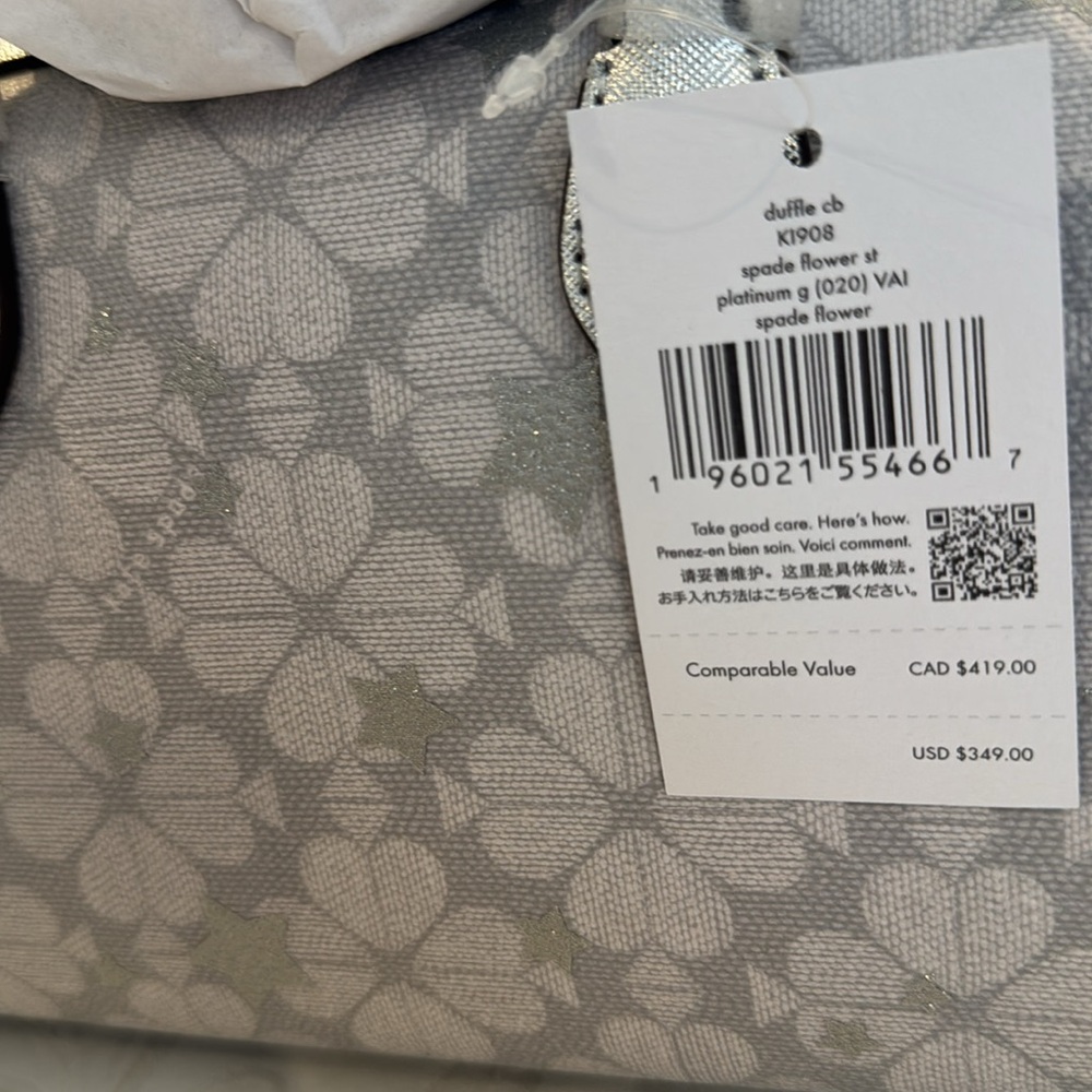 🎉HP🎉♠️Kate spade Spade Flower Star Toss Small Dolly Duffle Crossbody - Picture 7 of 15